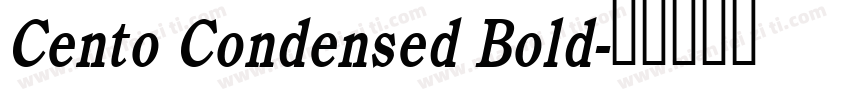 Cento Condensed Bold字体转换